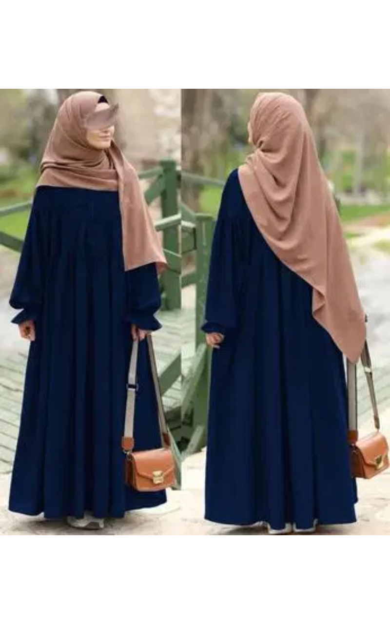 Buttoned Collar Stylish Georgette Full Abaya With Stoller for Women