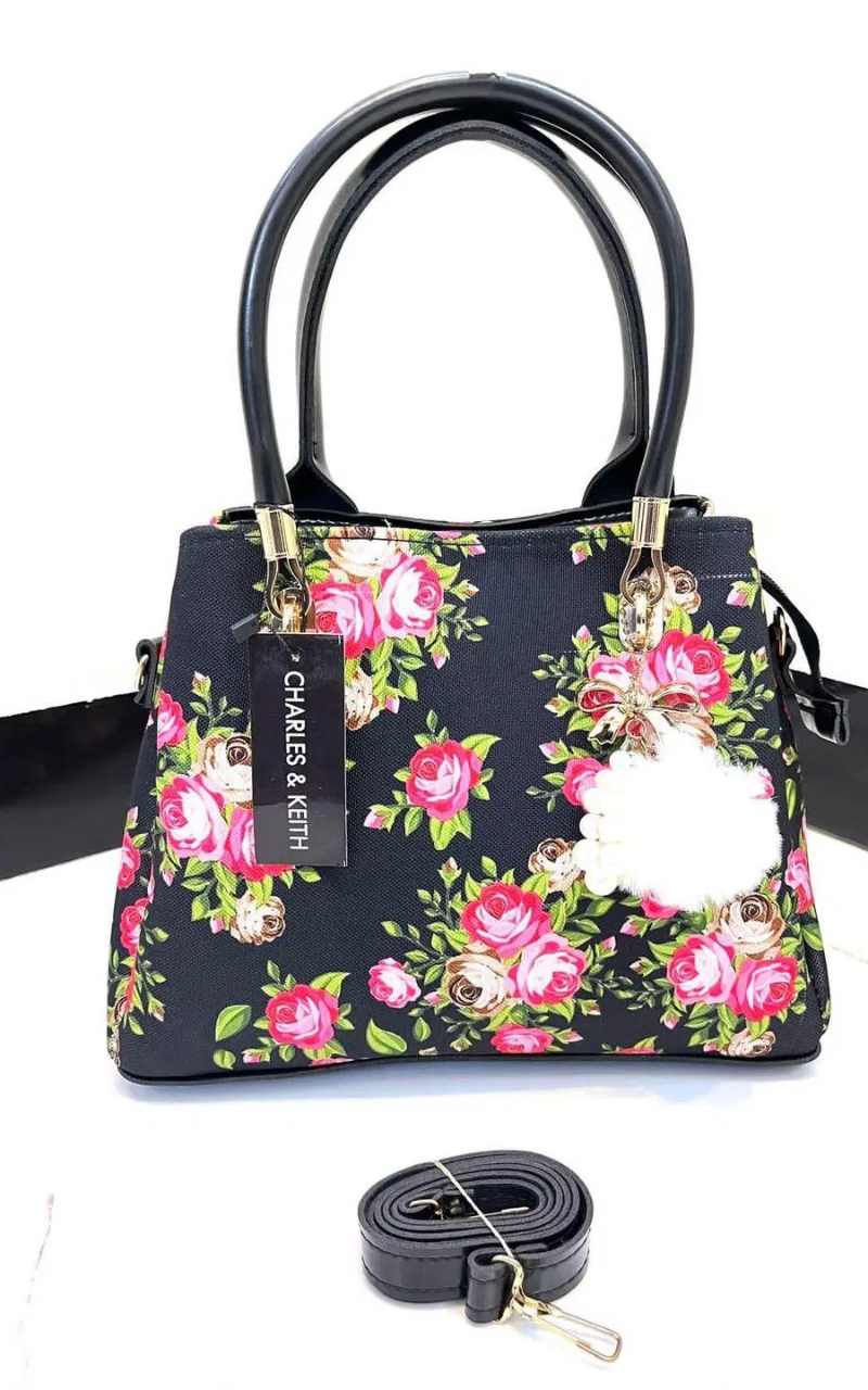 Floral Canvas Printed Ladies Hand Bag