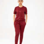 Maroon Momentum -Women's Stitched Plain Tracksuit
