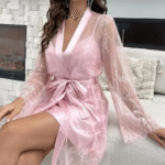 Luxurious Pink Silk Nightwear Set