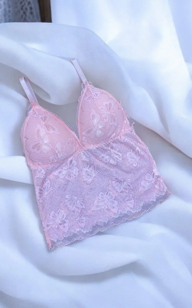 Jacquard Lace Work -Adjustable Plunge Bra