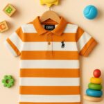 Colorful Printed Jersey Polo Shirt for Boy