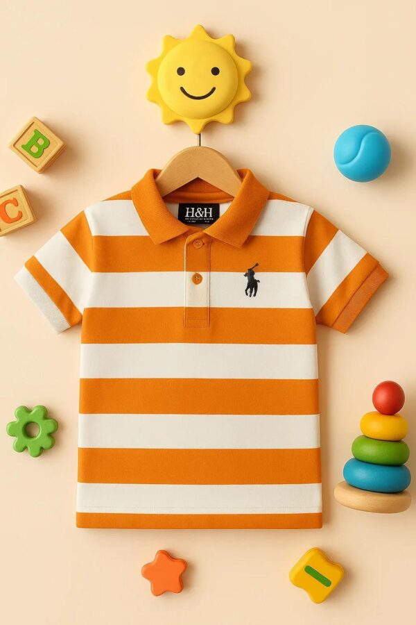 Colorful Printed Jersey Polo Shirt for Boy