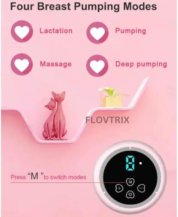 Pink Digital Breast Pump Set for New Mothers | Electric Breastfeeding Pump Pakistan