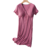 Summer Short Sleeve Breastfeeding Nightgown for Pregnant & Postpartum Women