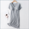 Summer Short Sleeve Breastfeeding Nightgown for Pregnant & Postpartum Women